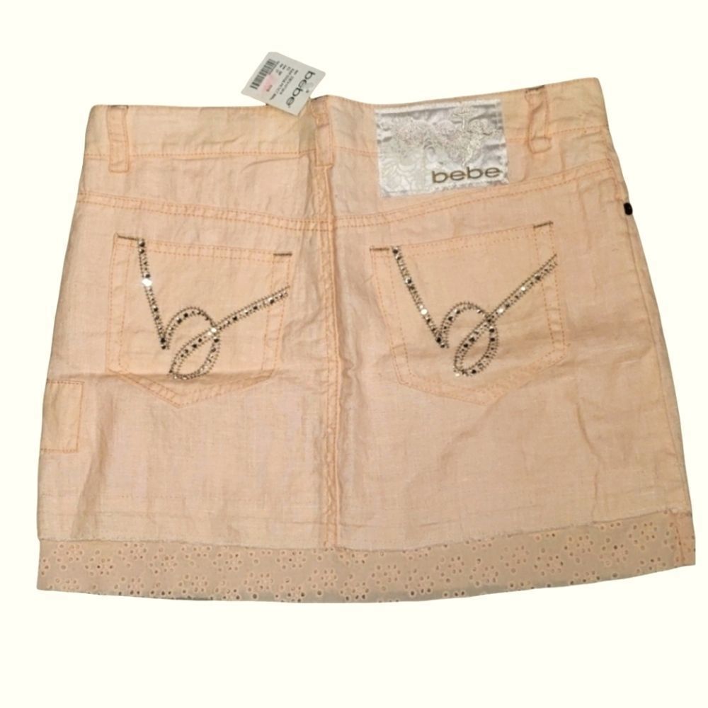 Bebe Rhinestone Mini Skirt